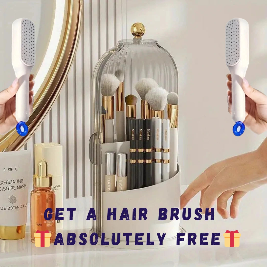 360° Rotatable Makeup Organizer | Find Everything in a Spin